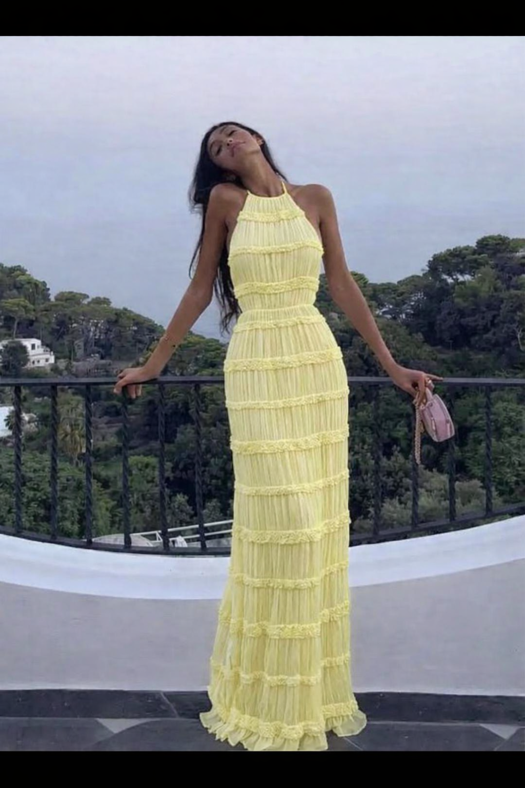 Lemon Halterneck Dress