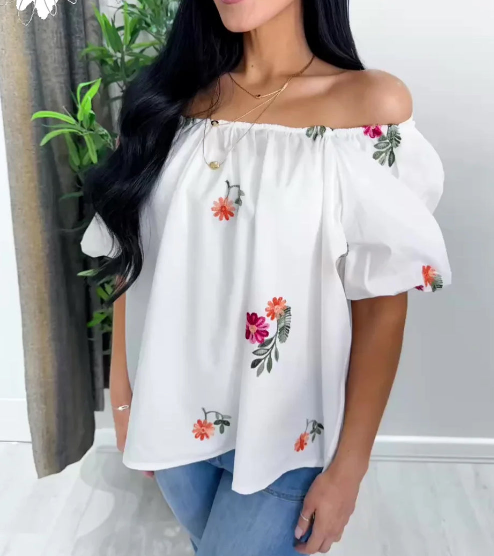 Floral Embroidered Top