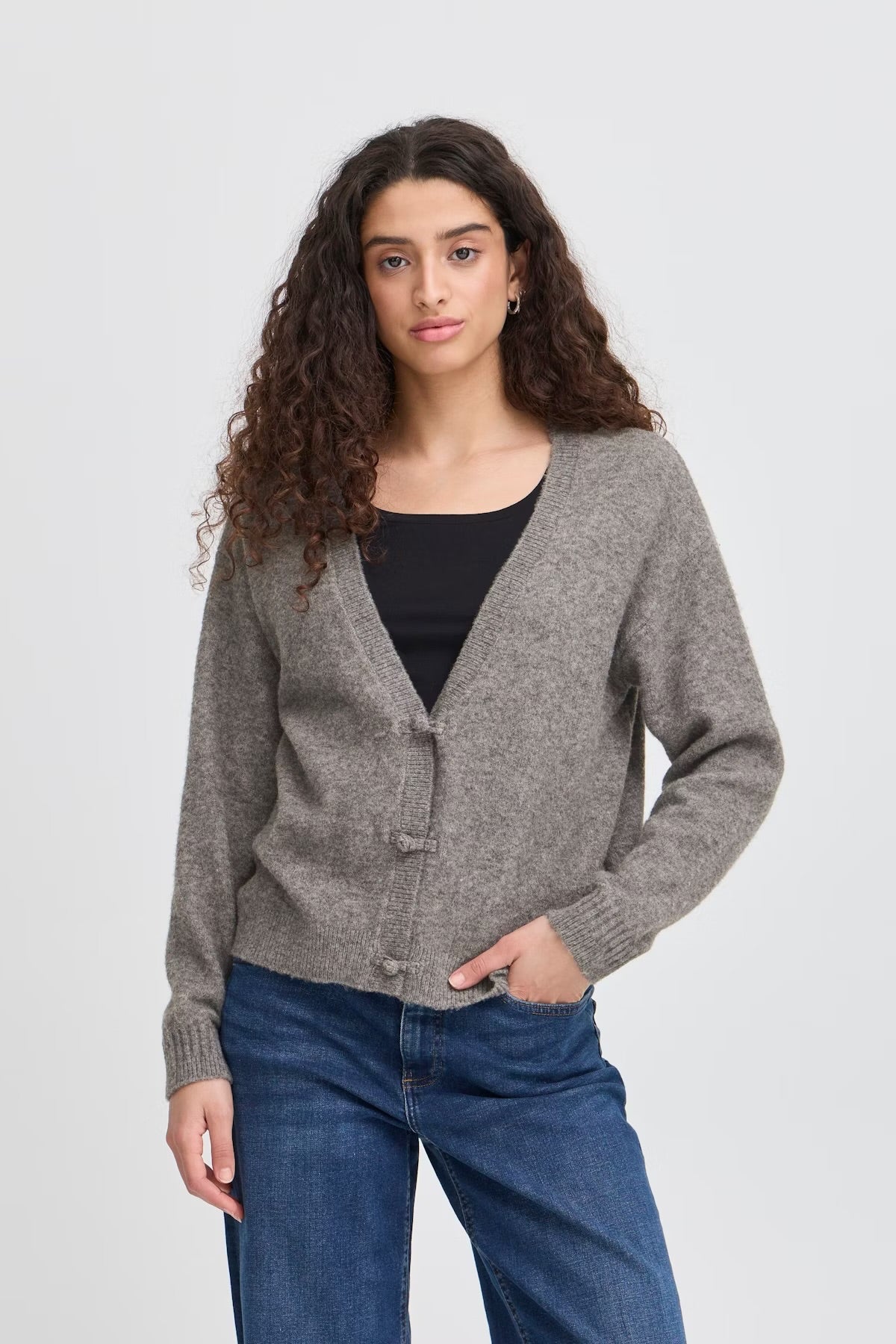 Ichi Ihdasila Cardigan Grey