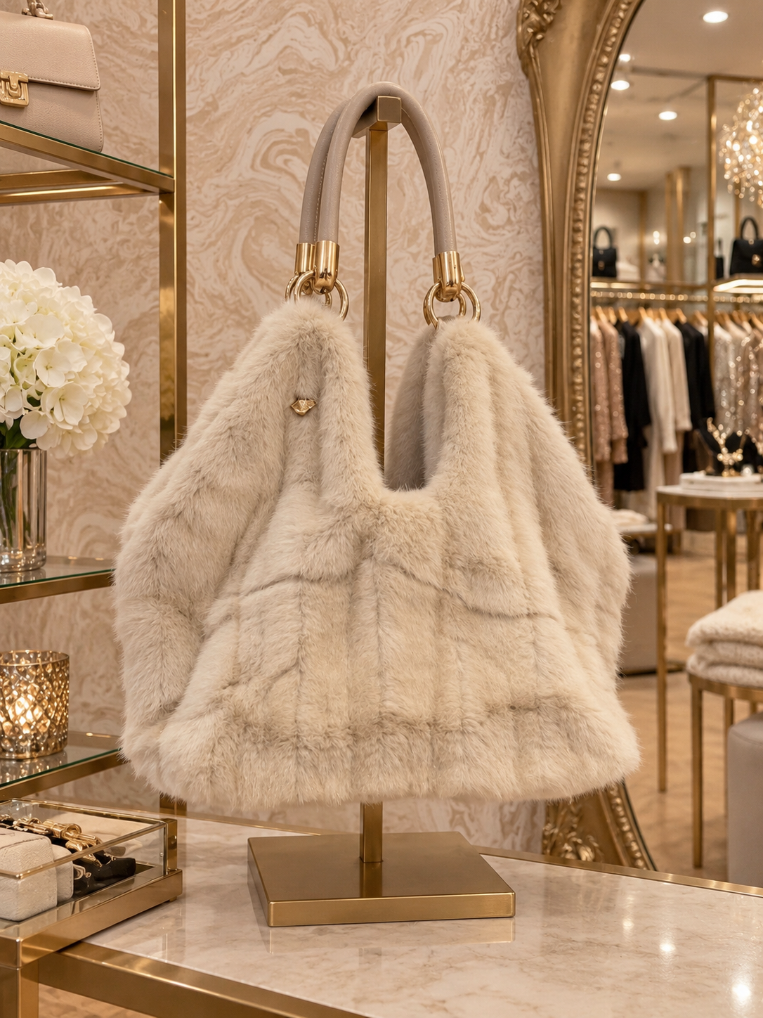 Malissa J Stone Fur Bag