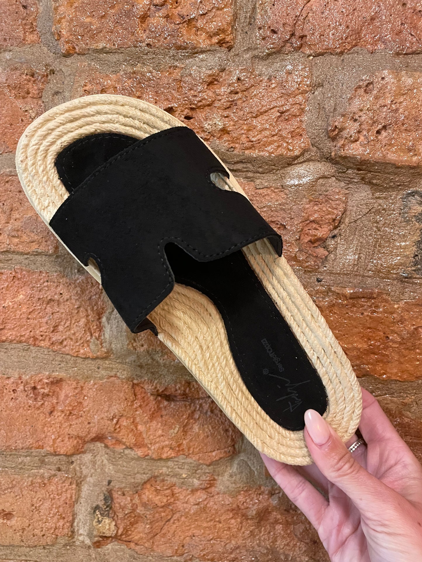 Cut Out Black Sandal