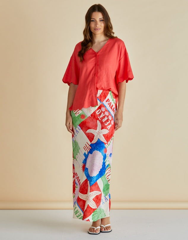 Betty Basics Brooke Skirt Seashell