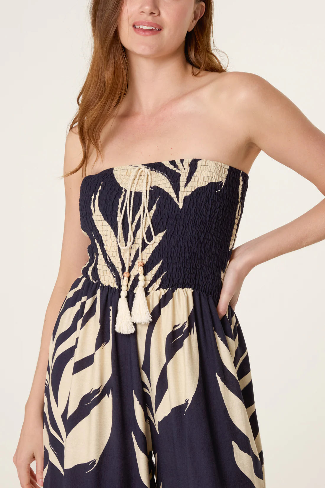 Navy Wide Leg Jumpsuit