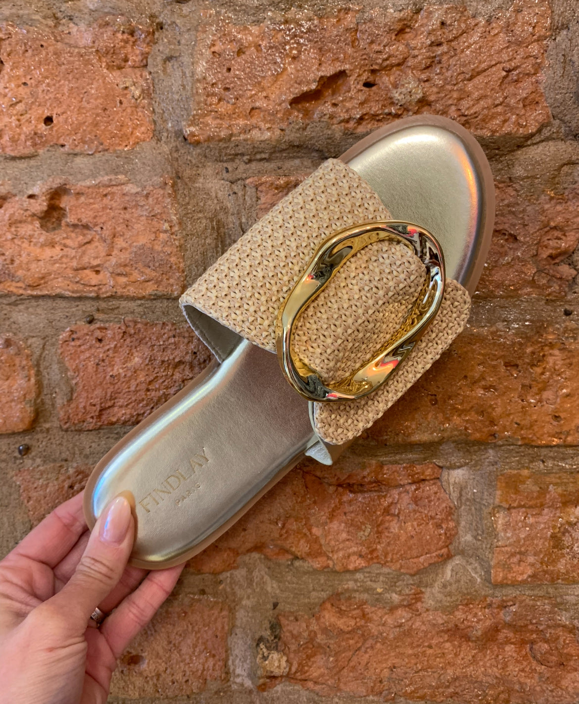 Gold Buckle Sandals
