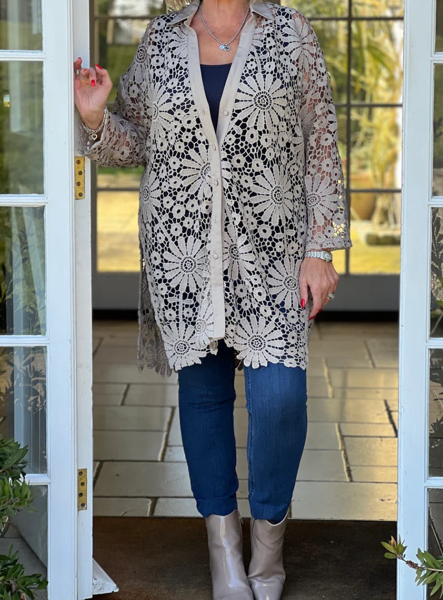 Malissa J Mushroom Crochet Shirt