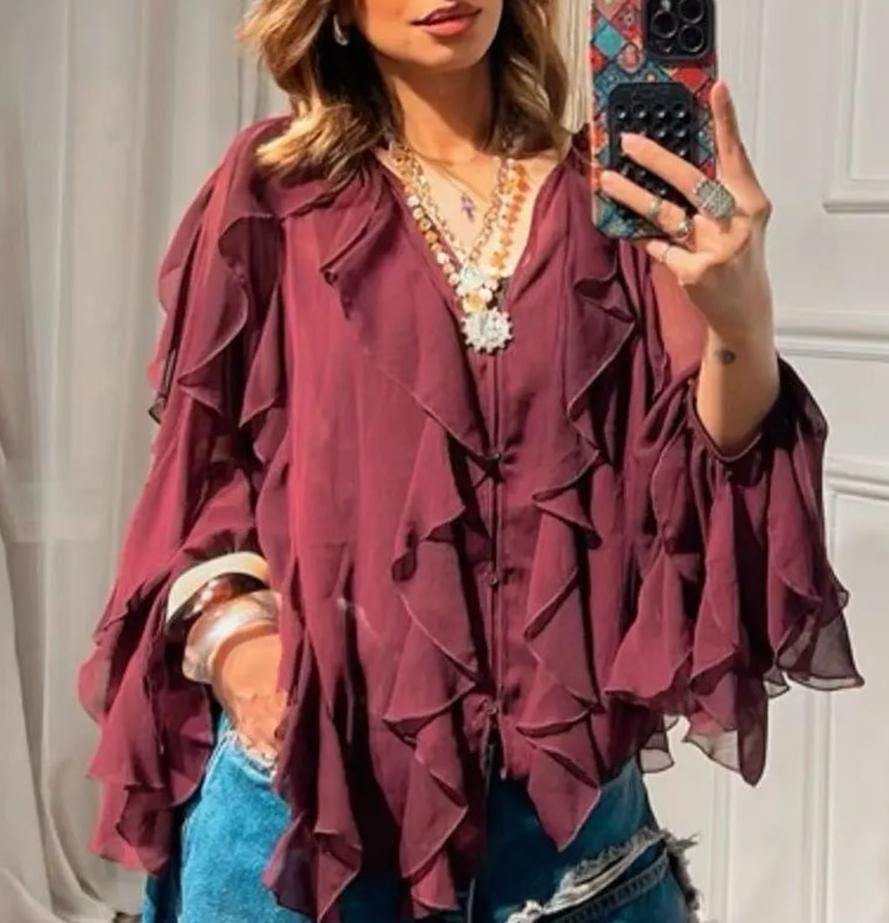 Tia Ruffle Blouse
