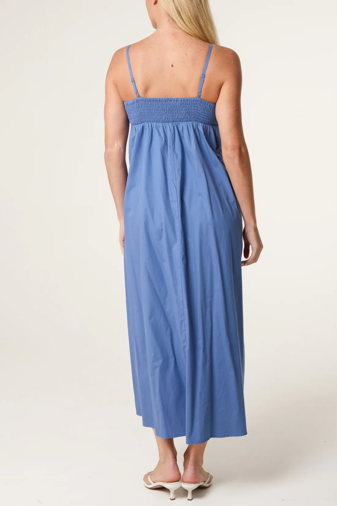 Denim Blue Palm Tree Dress