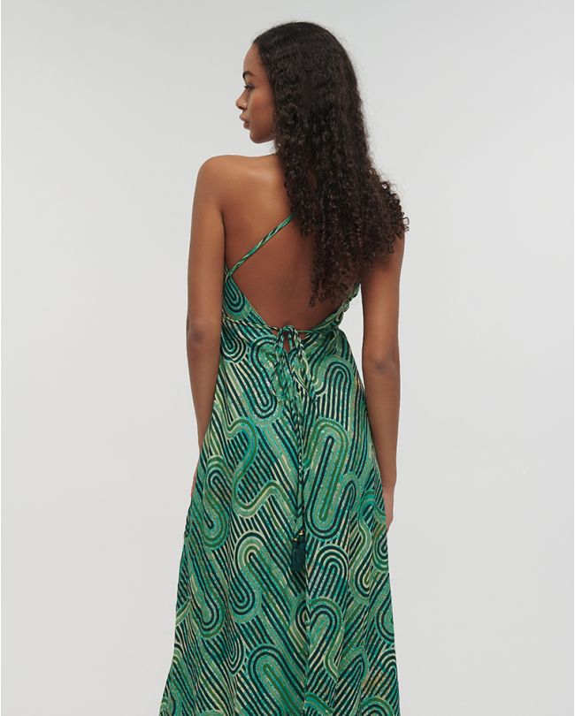Ble Resort Green Geo Dress