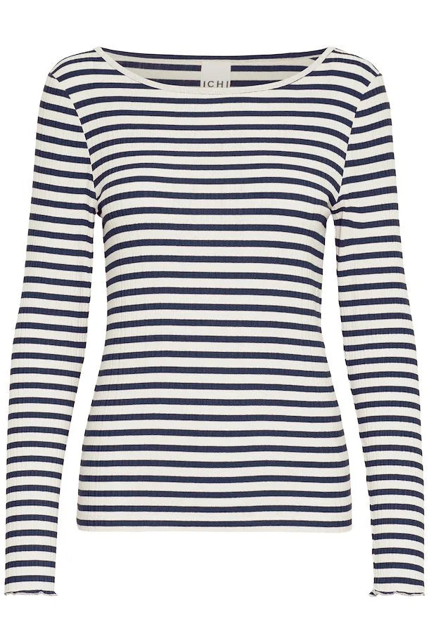 Ichi Ihcella Stripe Long Sleeve Top