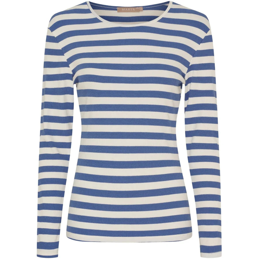 Marta Blue Stripe Top