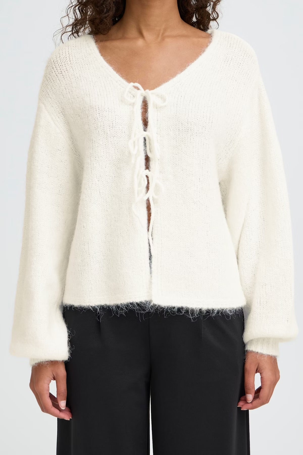 Ichi Ihadbria Cloud Dancer Cardigan