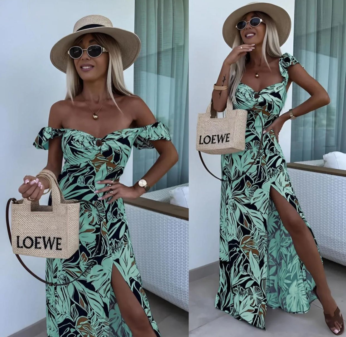Mint Tropical Dress