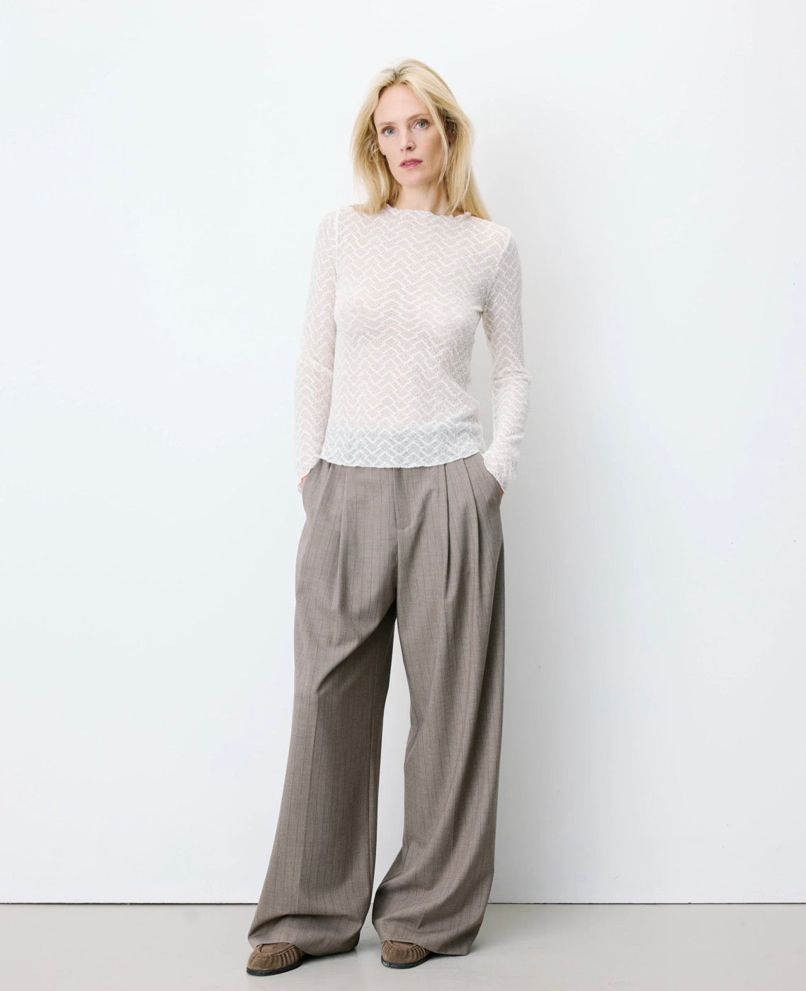 Grace & Mila Aube Lace Top Ecru