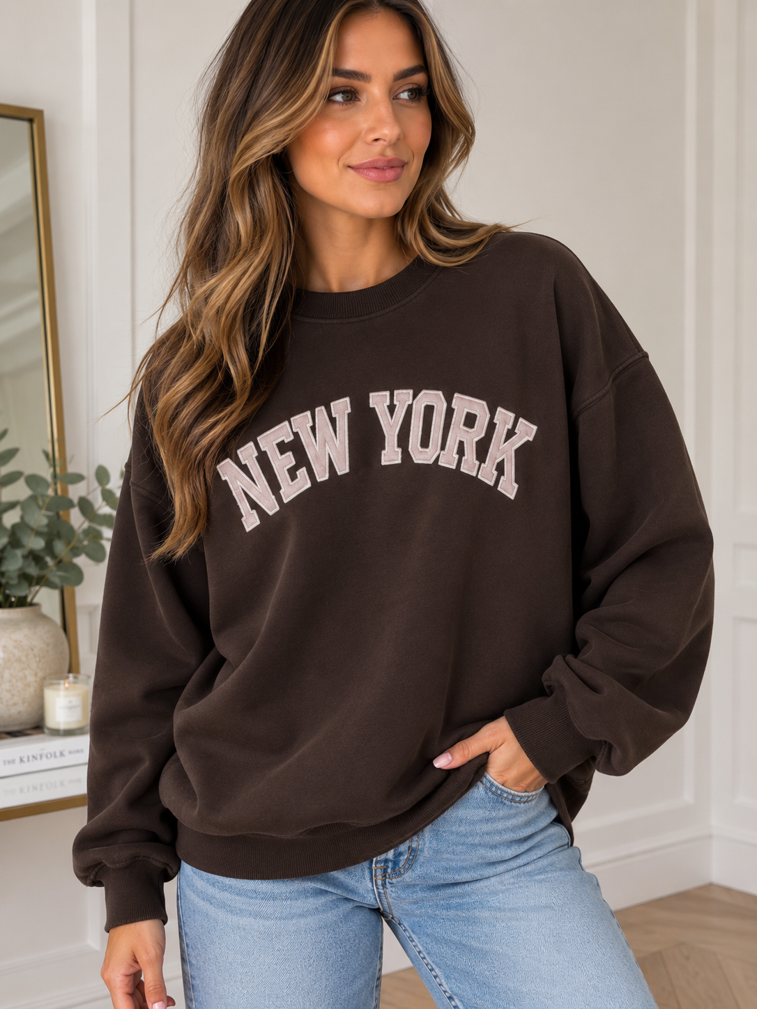 New York Brown Sweatshirt