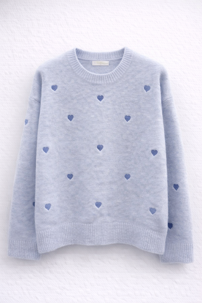 Love Heart Jumper Blue