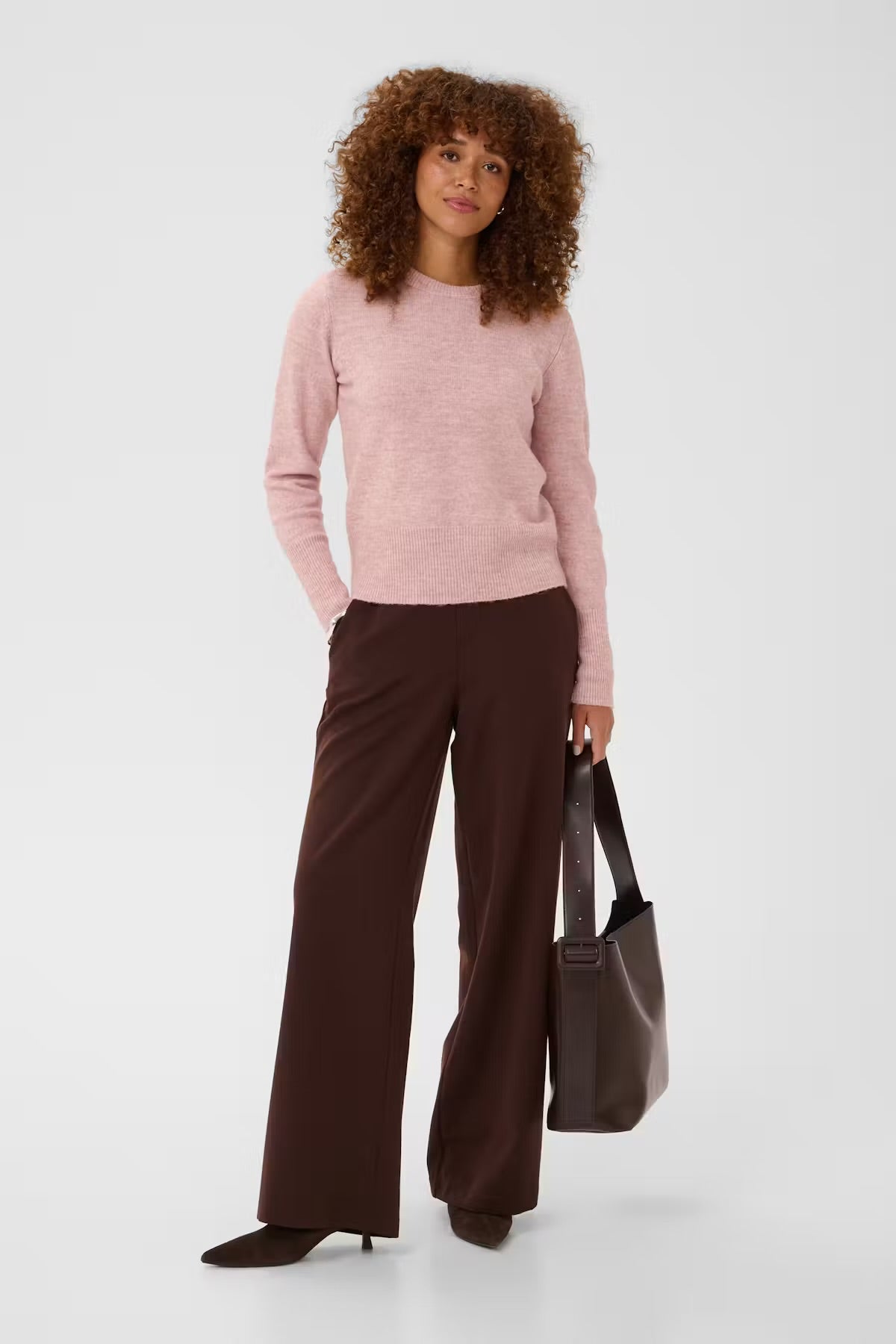Kaffe Kaniel Pink Crew NeckJumper