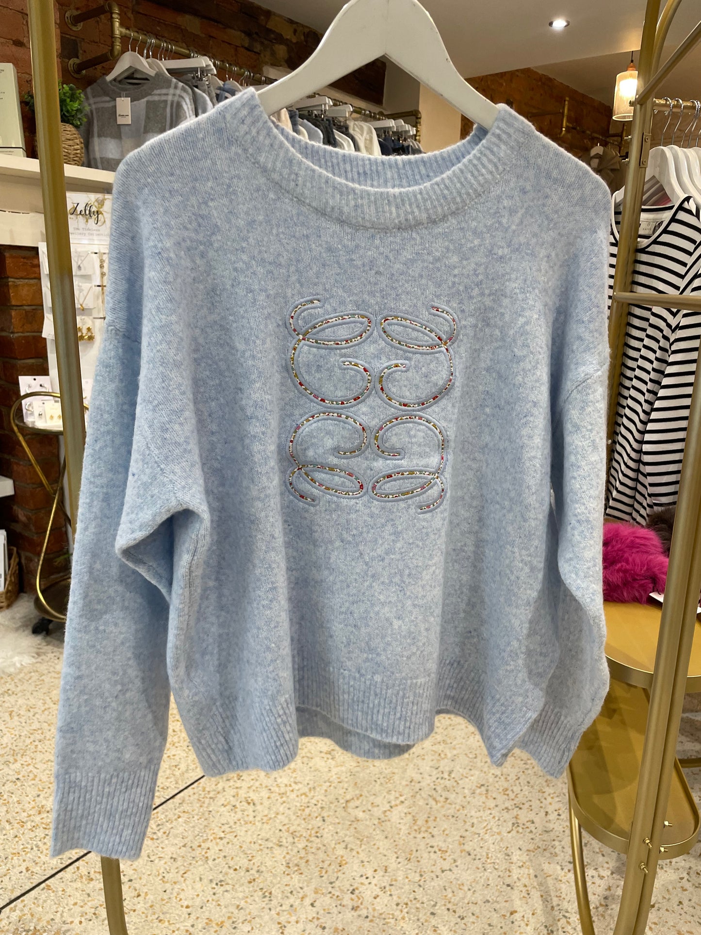 Blue Swirl Jumper