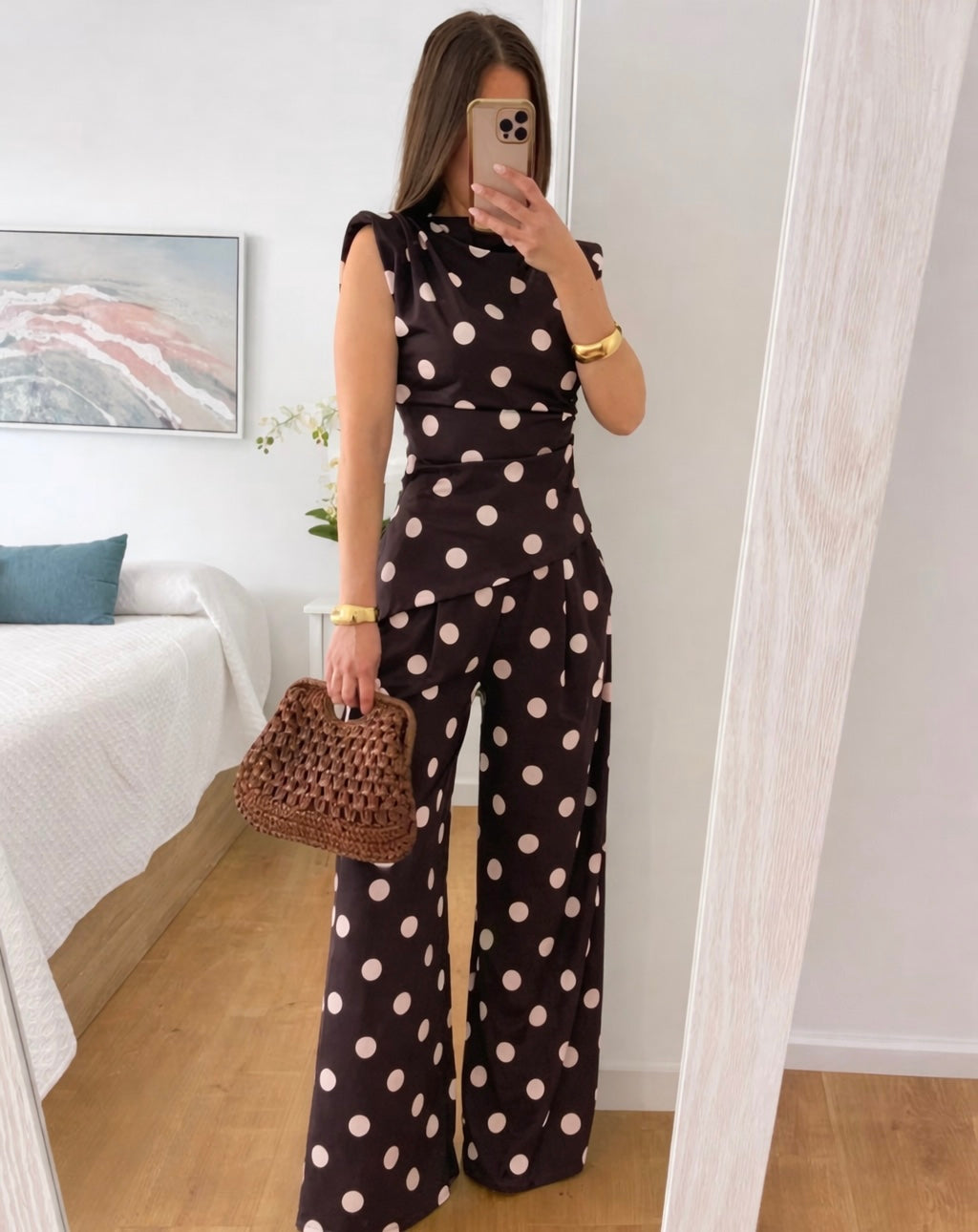 Brown Polka Dot Co-Ord