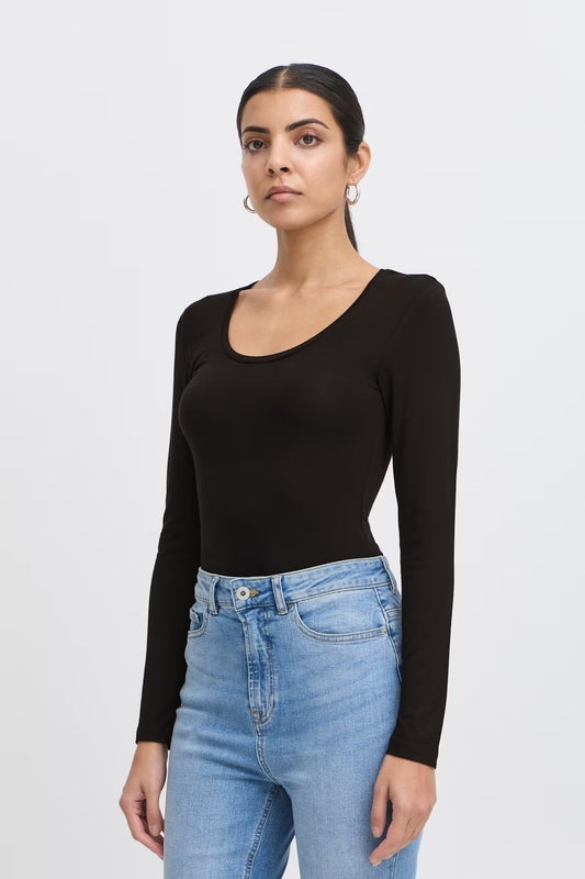Ichi Ihzola Black Long Sleeved Top