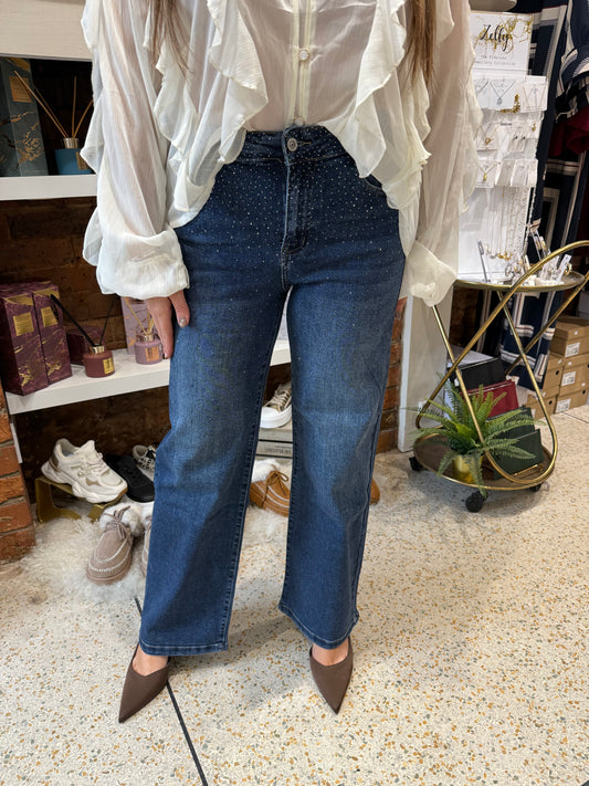Embellished Denim Jeans
