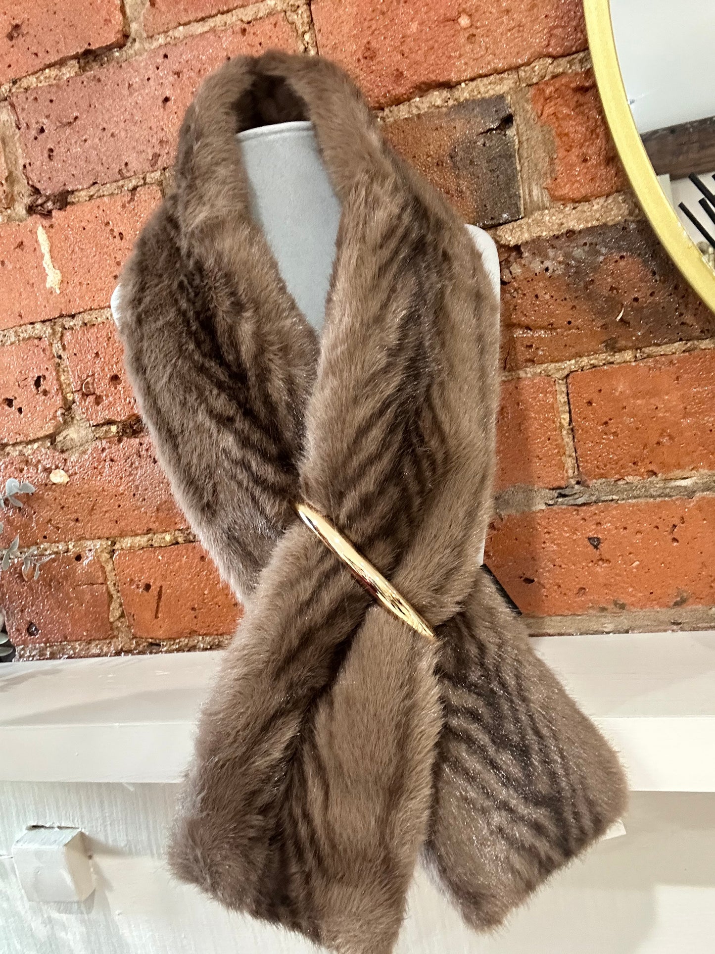 Malissa J Brown Feather Neck Scarf