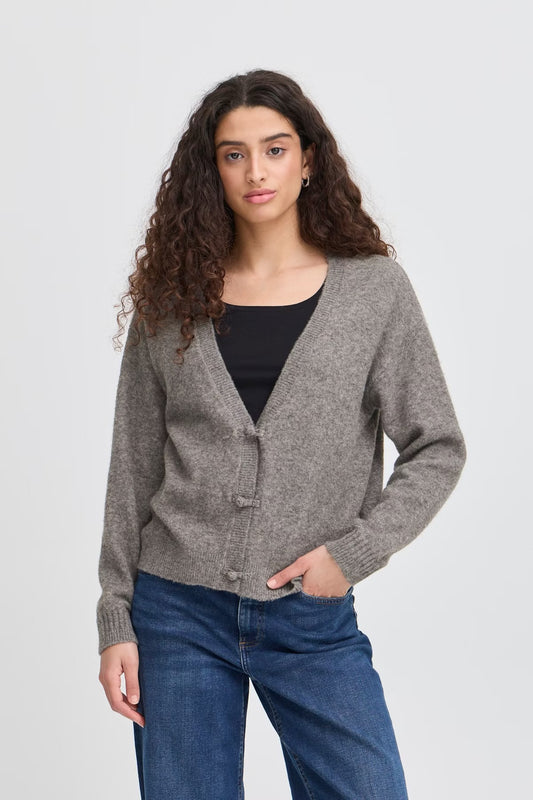 Ichi Ihdasila Cardigan Grey