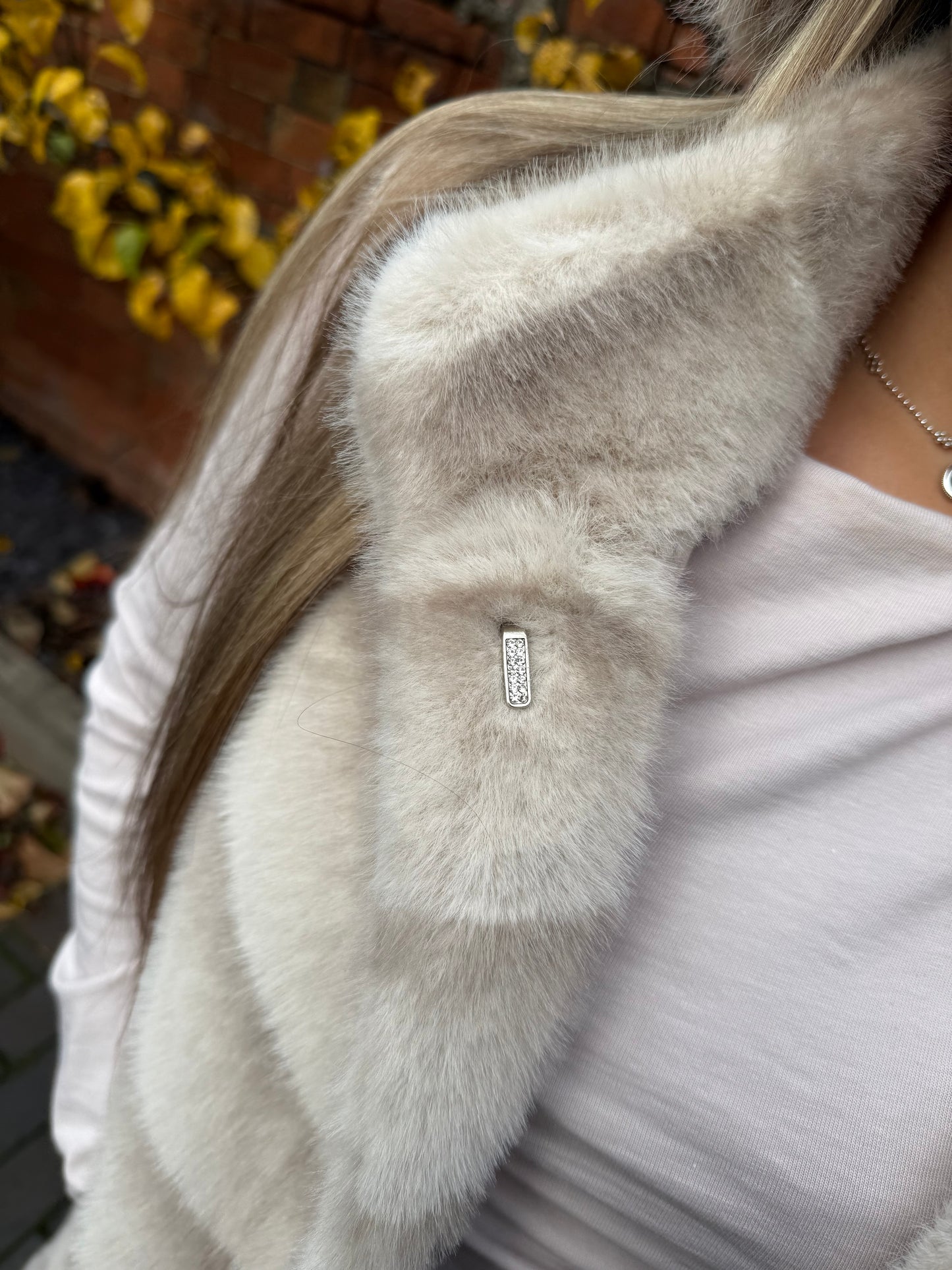 Malissa J Faux Fur Long Luxe Gilet