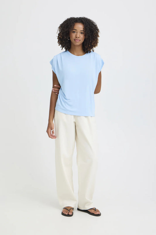 Ichi Ihlisken T- Shirt Powder Blue