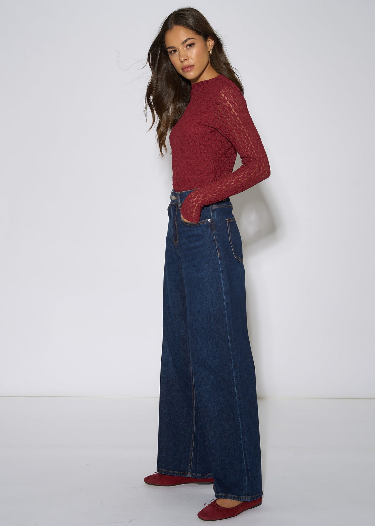 Dark Wash Wide Leg Jeans