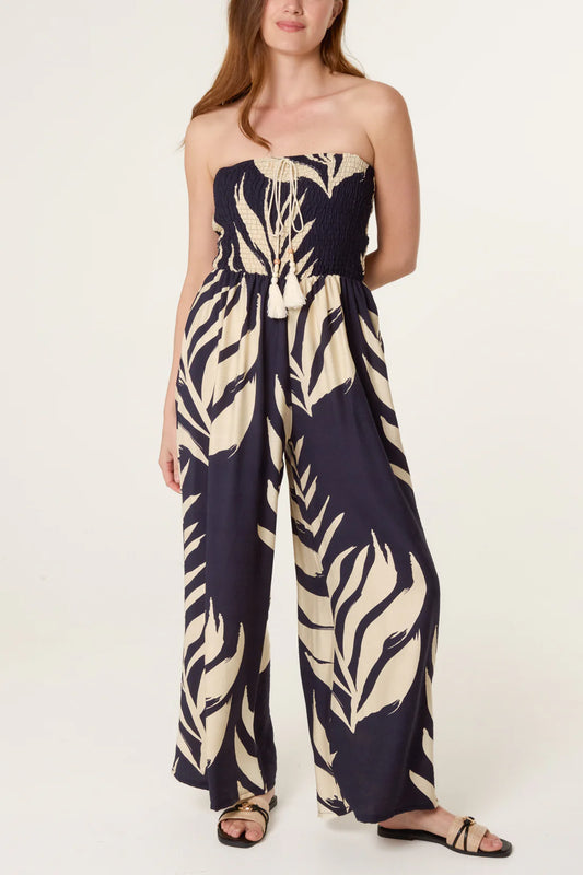 Navy Wide Leg Jumpsuit