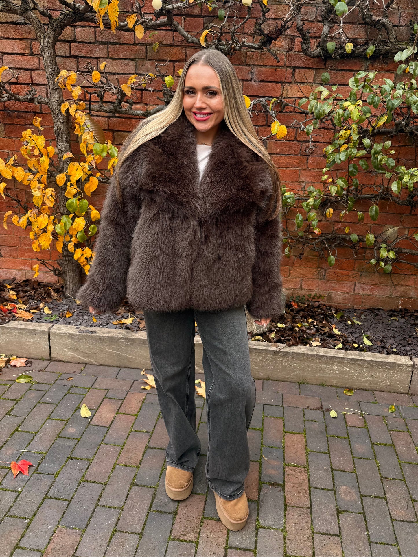 Brown Faux Fur Jacket