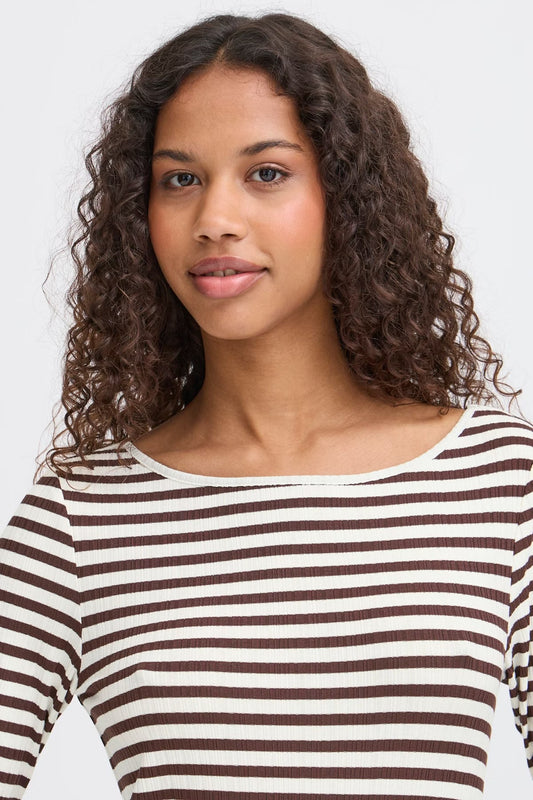 Ichi Ihcella Brown Long Sleeve Top