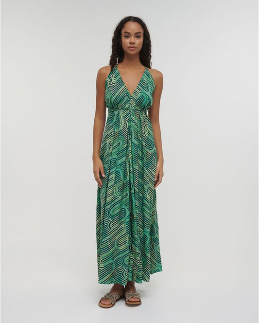 Ble Resort Green Geo Dress