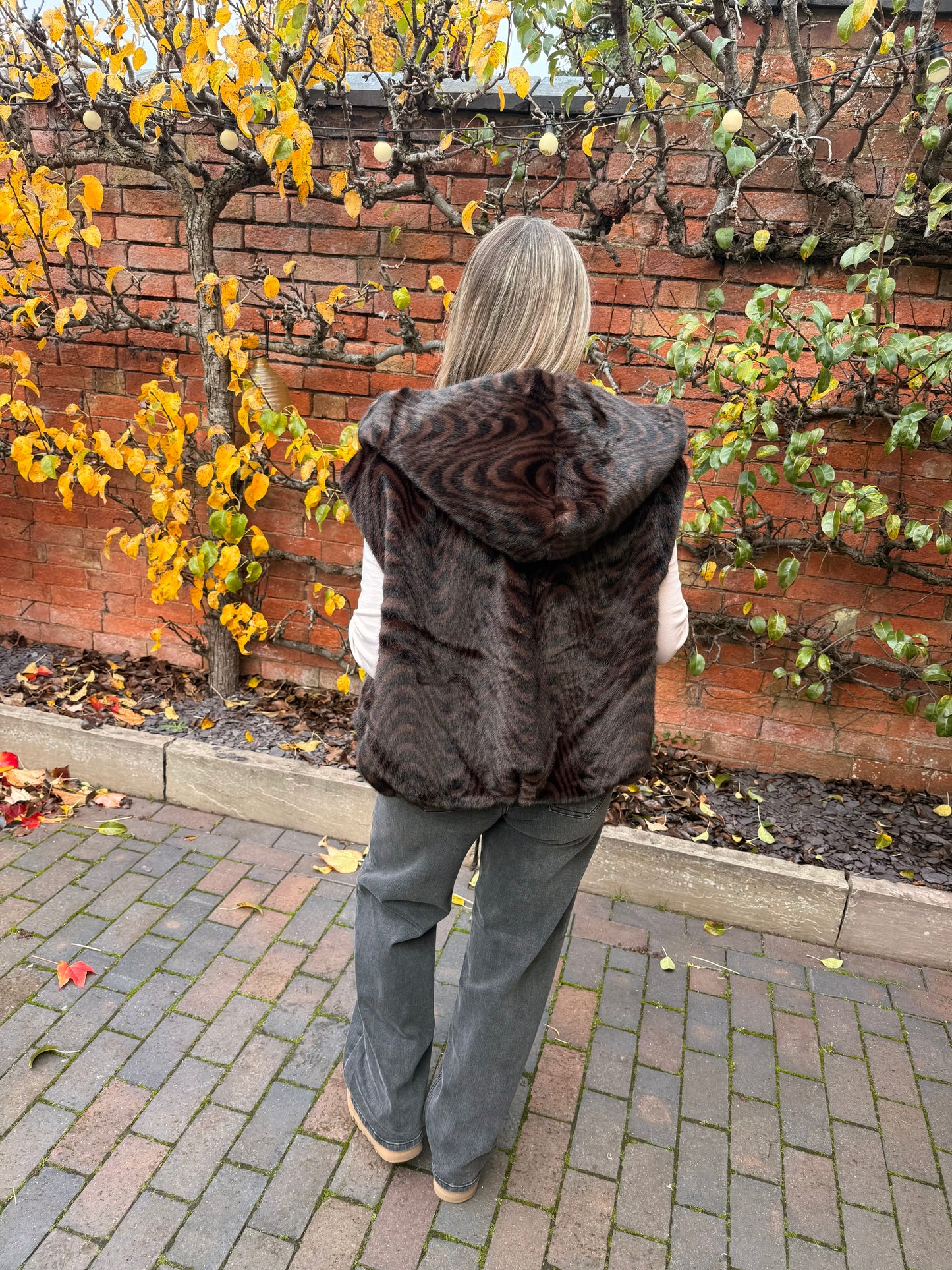 Malissa J Fur Hooded Gilet