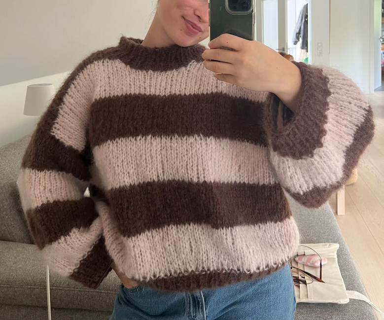 Brown & Nude Stripe Jumper