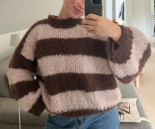 Brown & Nude Stripe Jumper