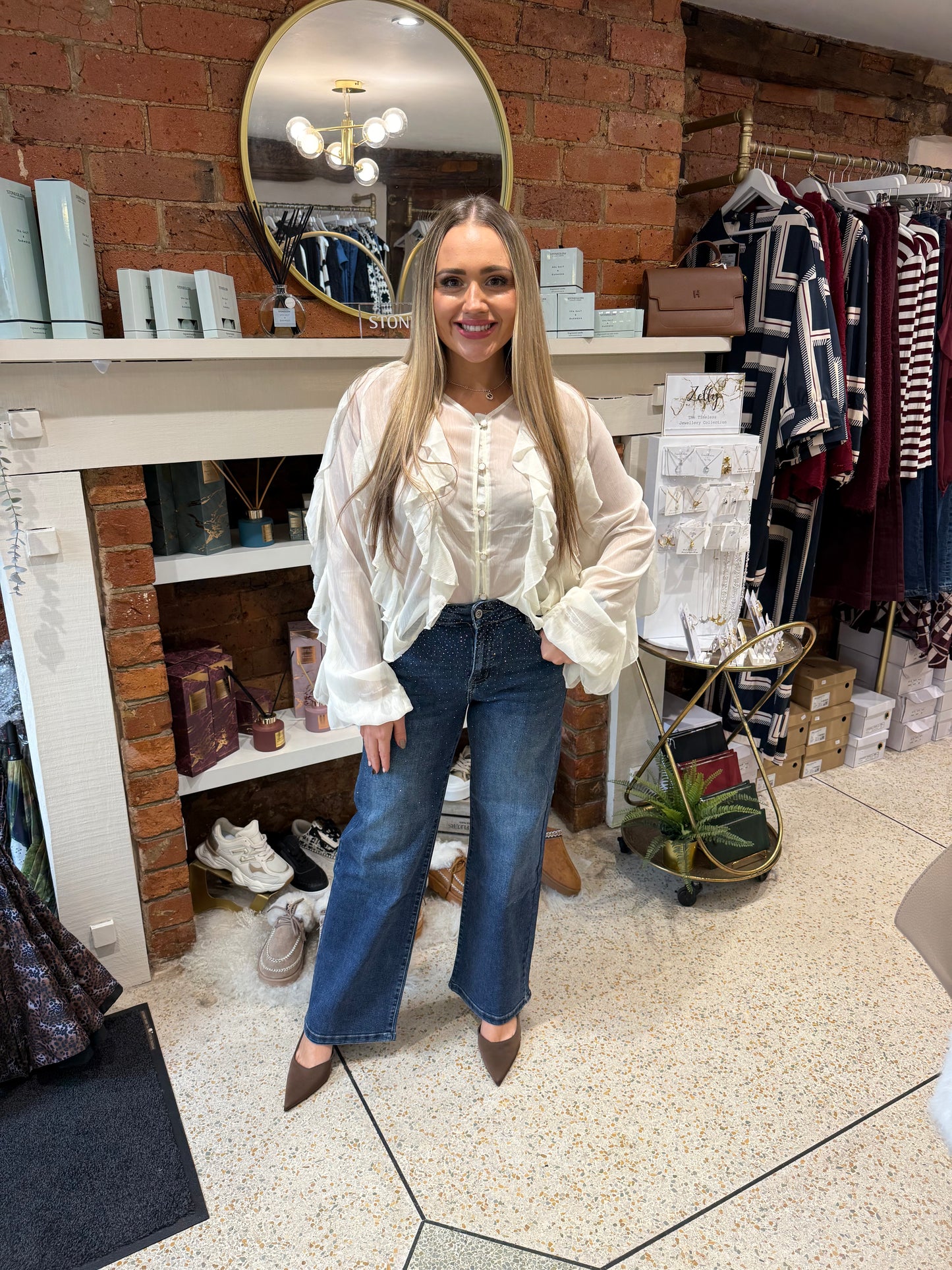 Embellished Denim Jeans