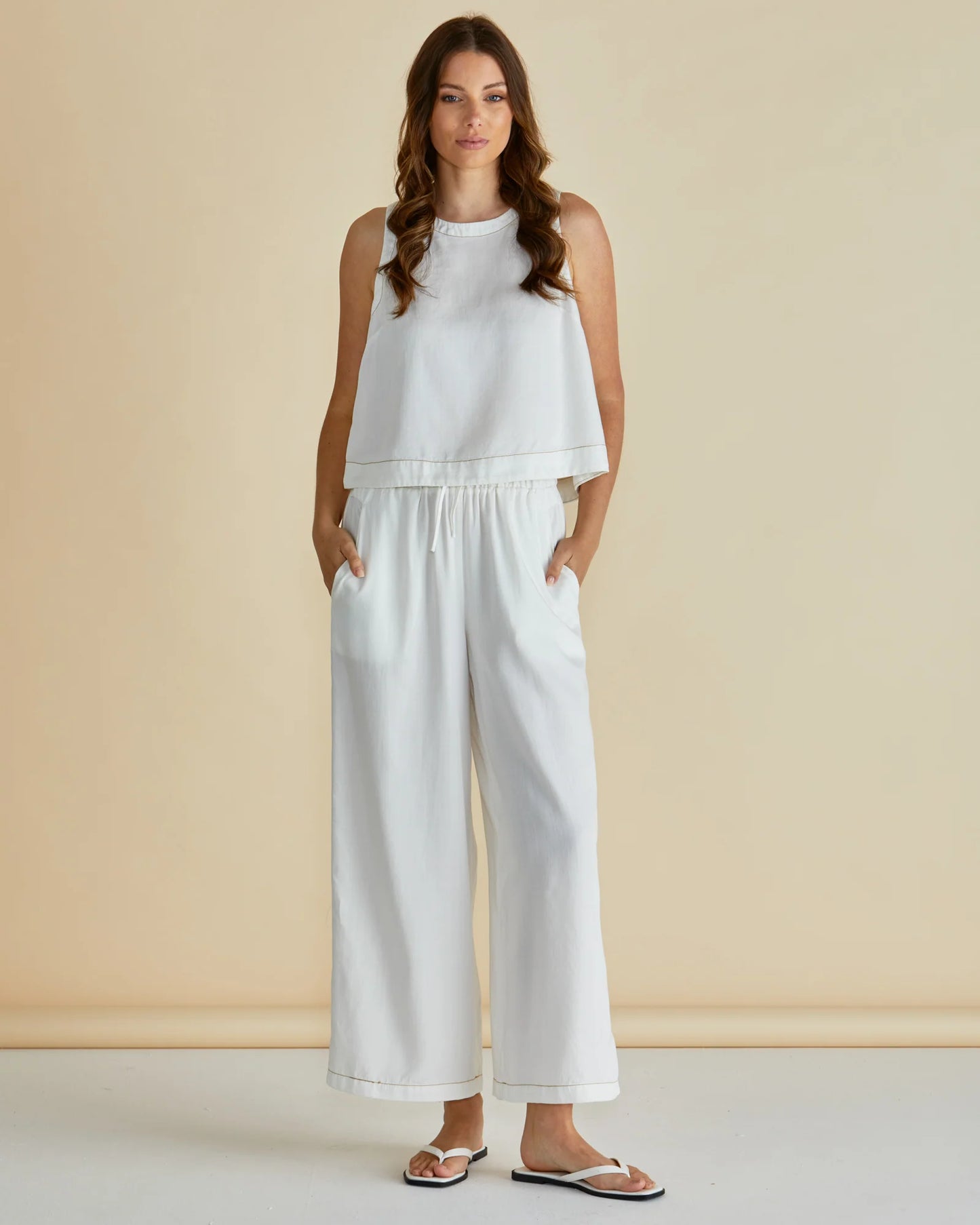 Betty Basics Copacabana Shell Top White