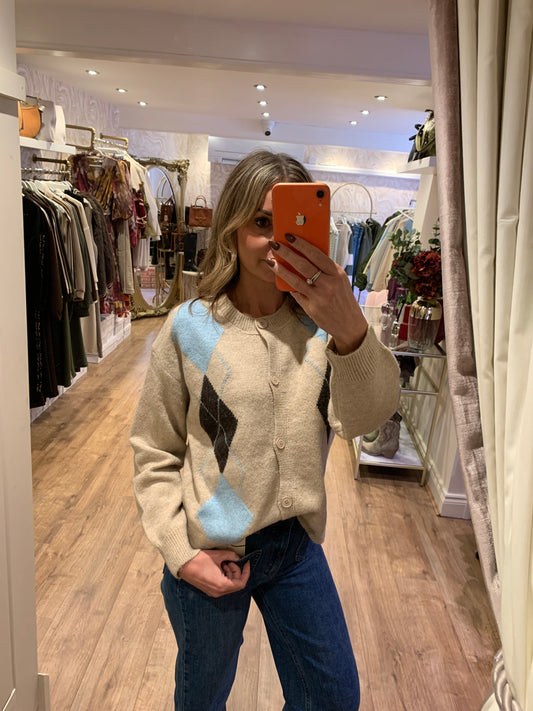 Stone Argyle Cardigans