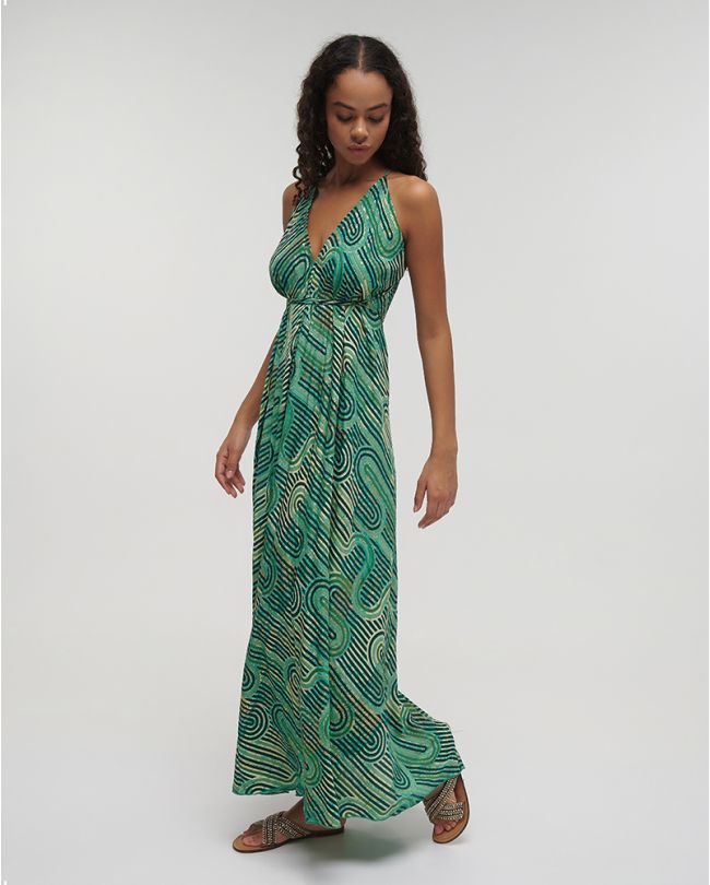 Ble Resort Green Geo Dress