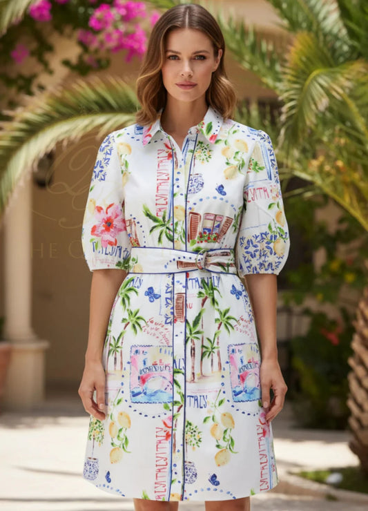 K Design Sicily Shirt Short Dress C360L