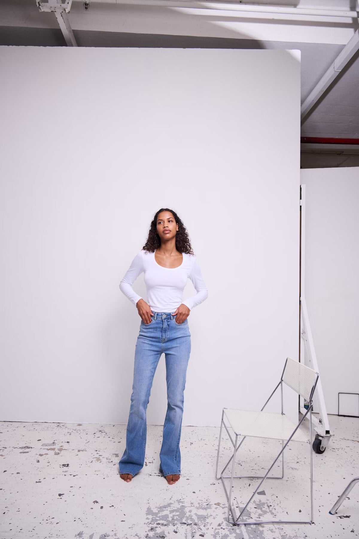 Ichi Ihzola White Long Sleeved Top