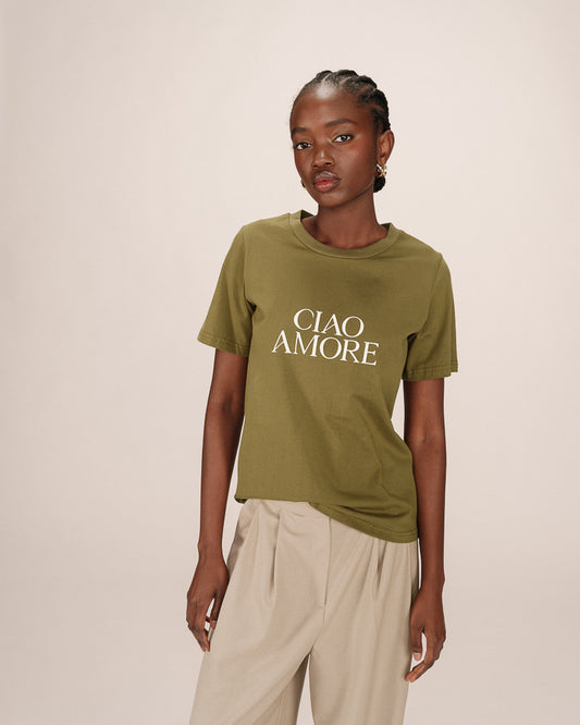 Grace & Mila Soft Olive Tee