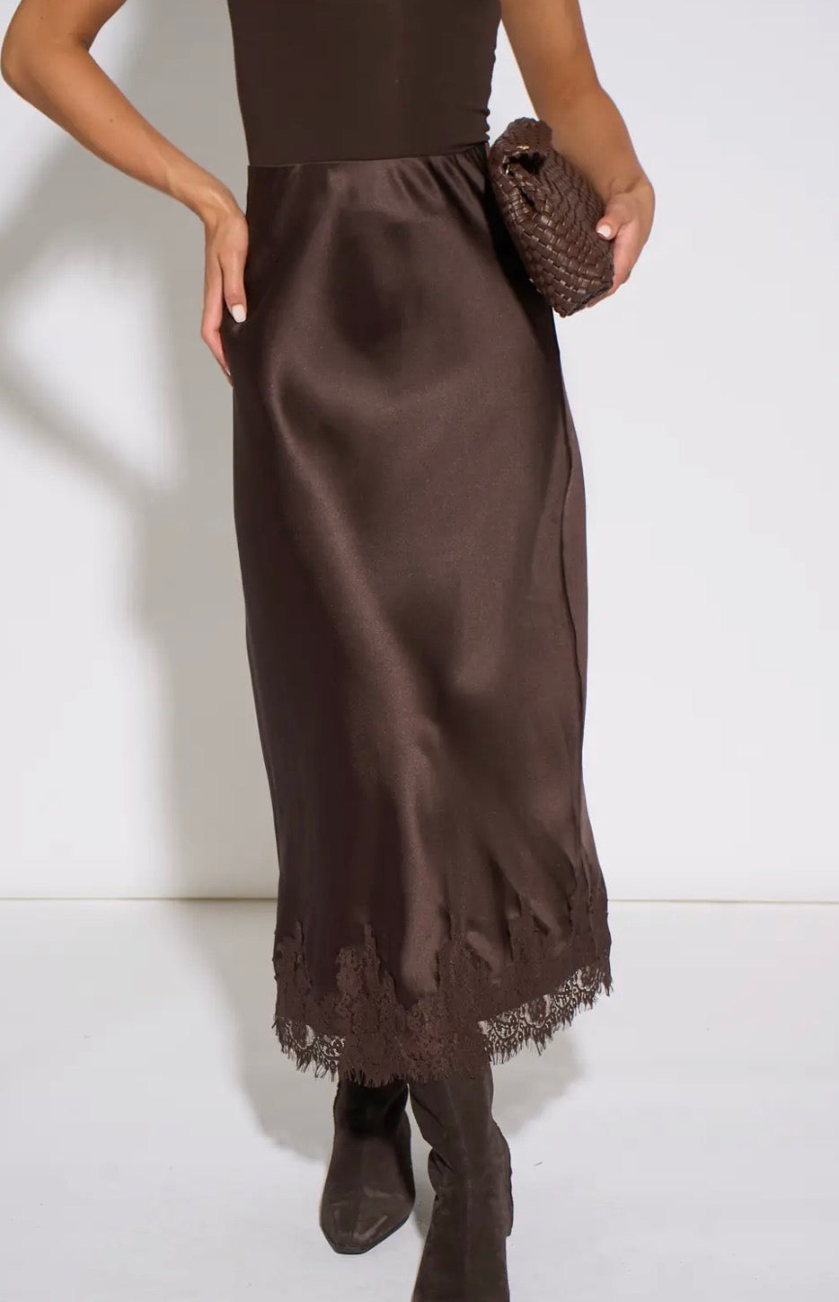 Brown Lace Skirt