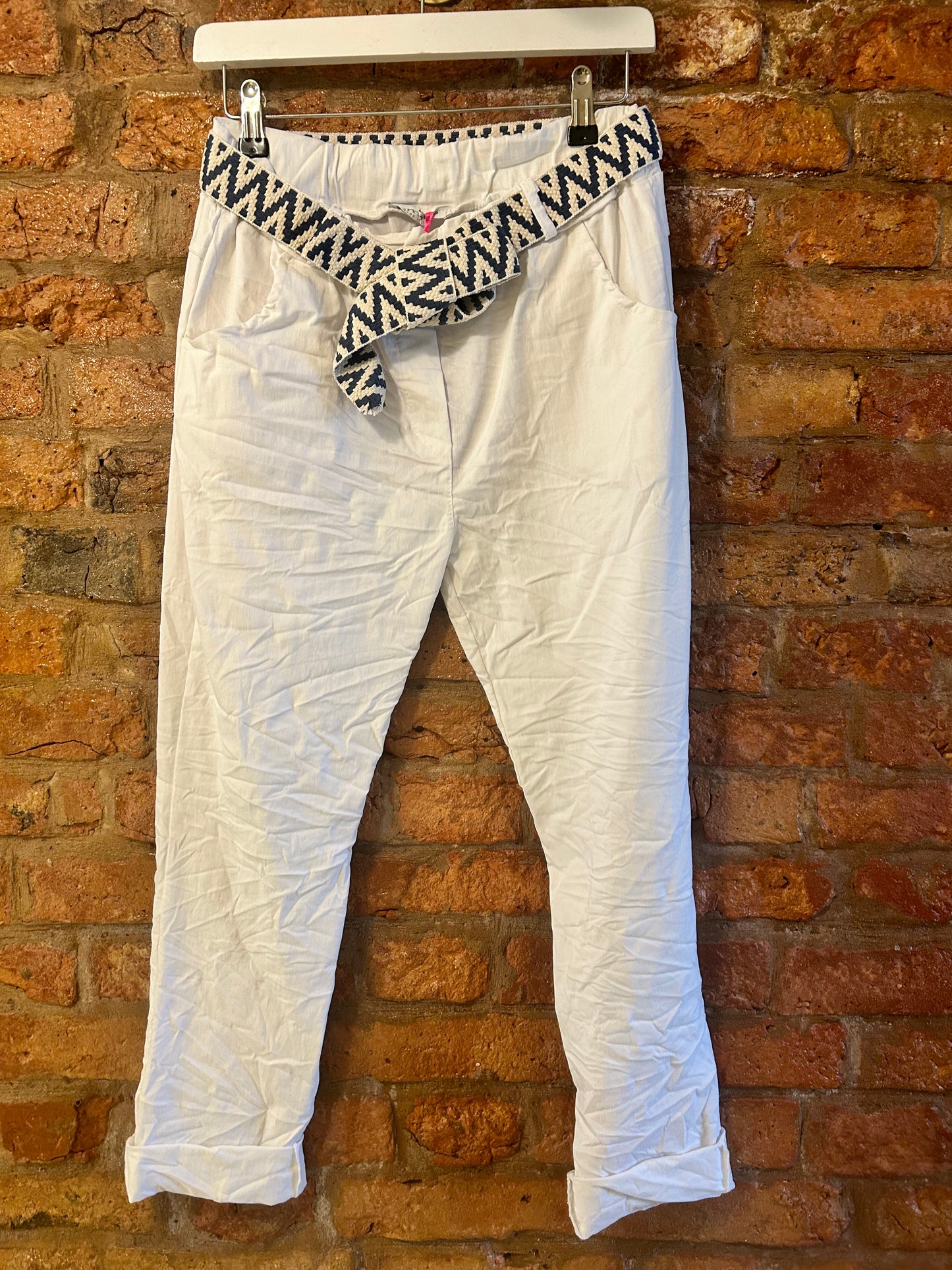 White Belted Magic Trousers