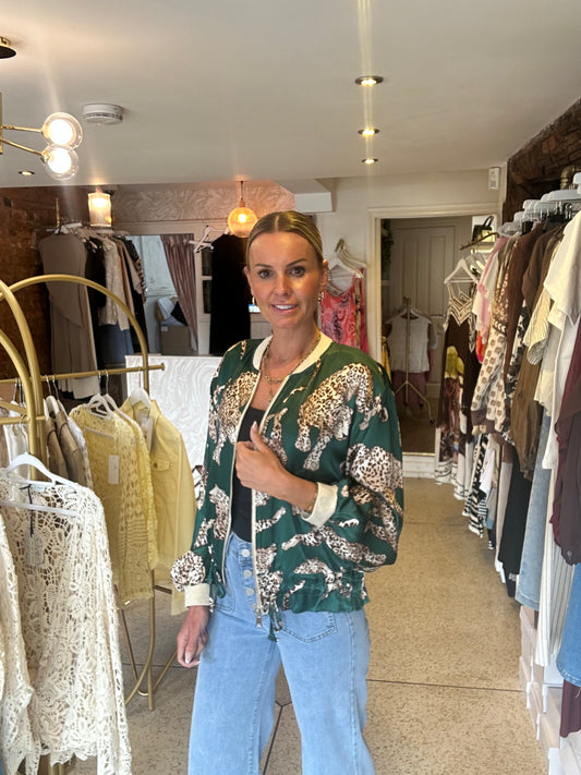 Green Leopard Jacket