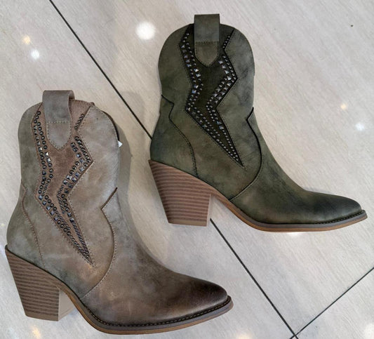 Taupe Lightning Cowboy Boots