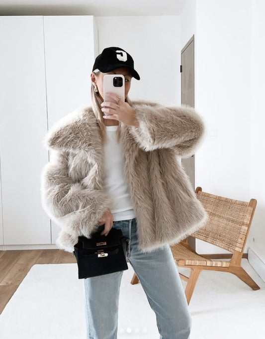 Cropped Fur Coat