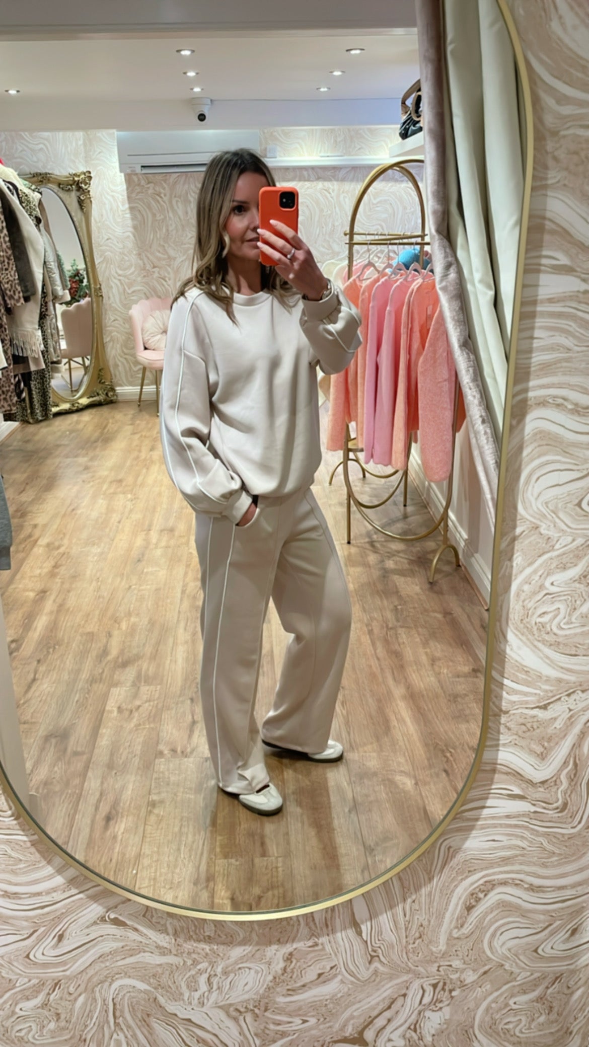 Cream Soft Jersey Tracksuit