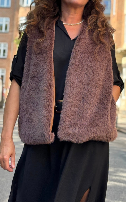 Brown Fur Gilet